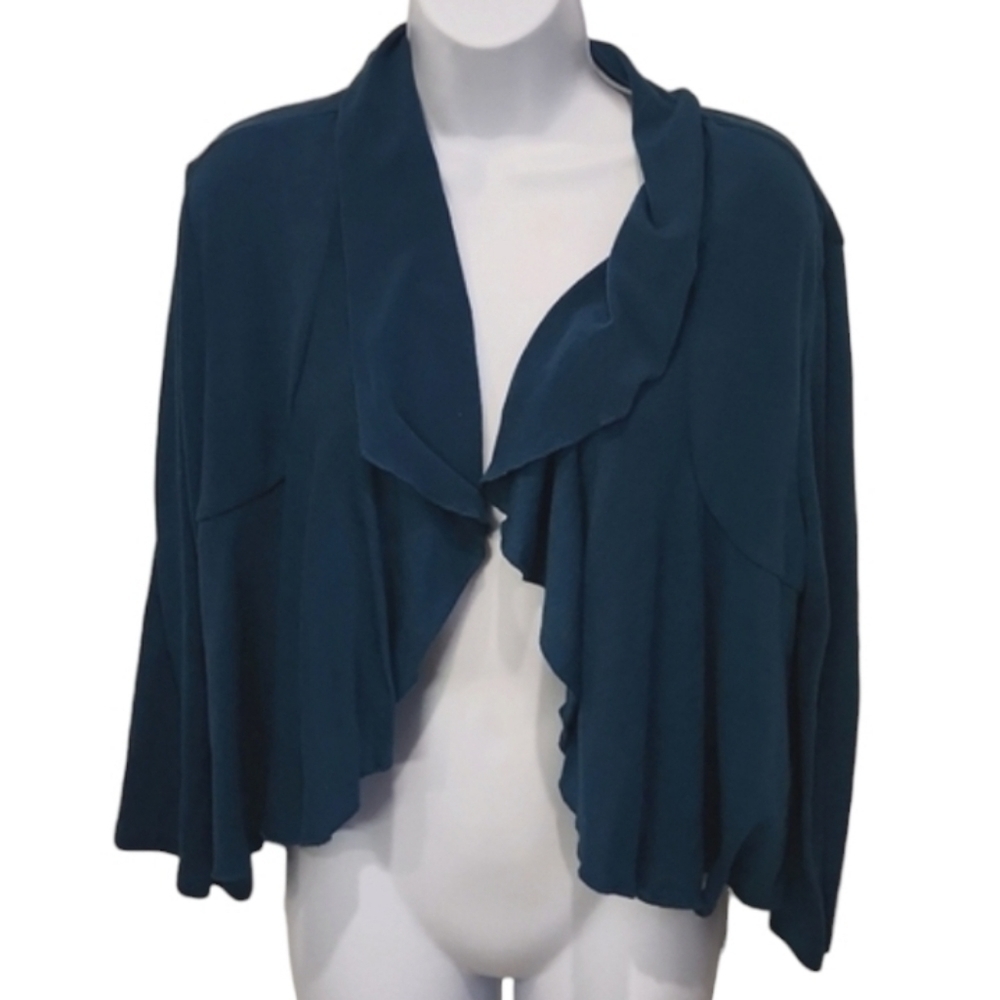 John Paul Richard Teal Cardigan Jacket Sweater Top